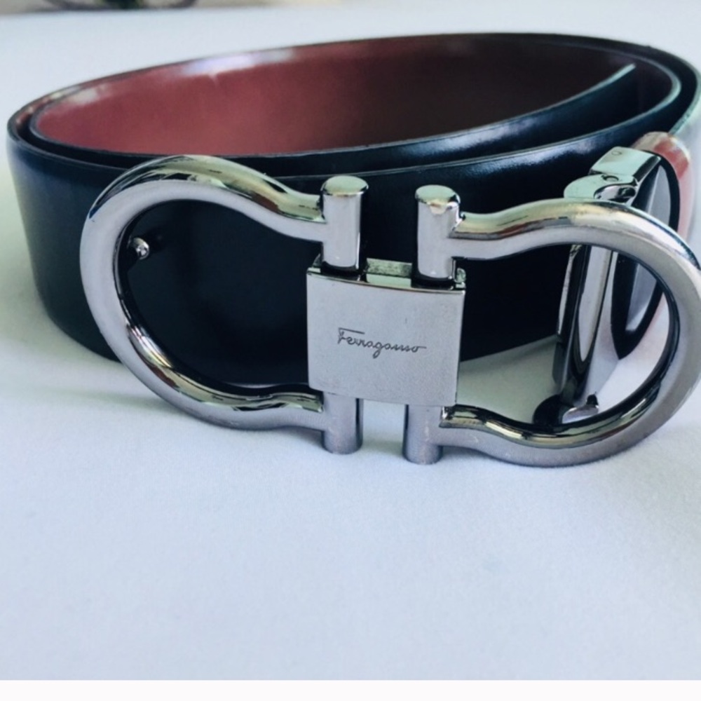 Authentic Ferragamo belt reversible black & brown